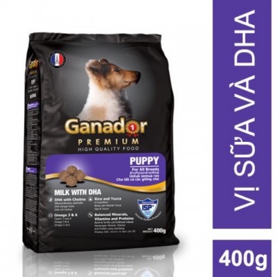 Ganador Puppy vị sữa DHA 400g 